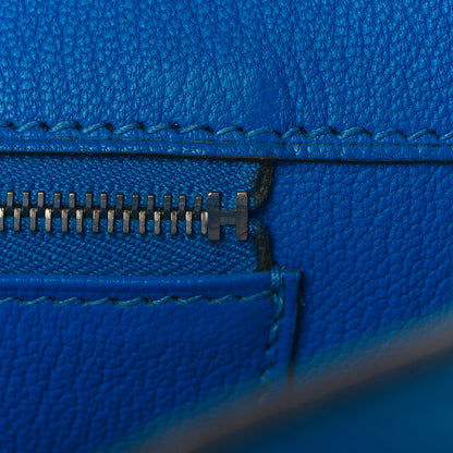 Hermes Taurillon Clemence Birkin 35 Bleu Hydra 14 of 32