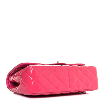 Chanel Patent Quilted Jumbo Double Flap Fuchsia 3 of 14