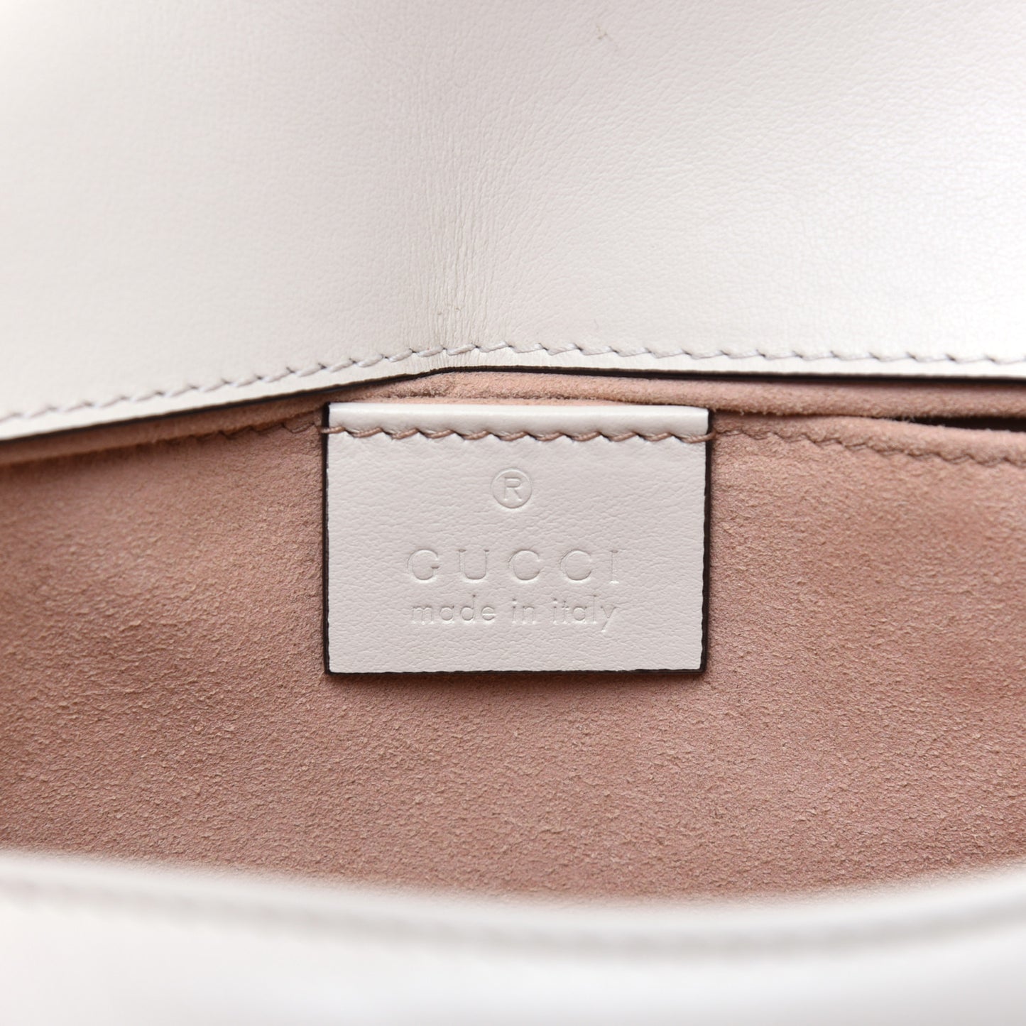 Calfskin Matelasse Mini GG Marmont Shoulder Bag White