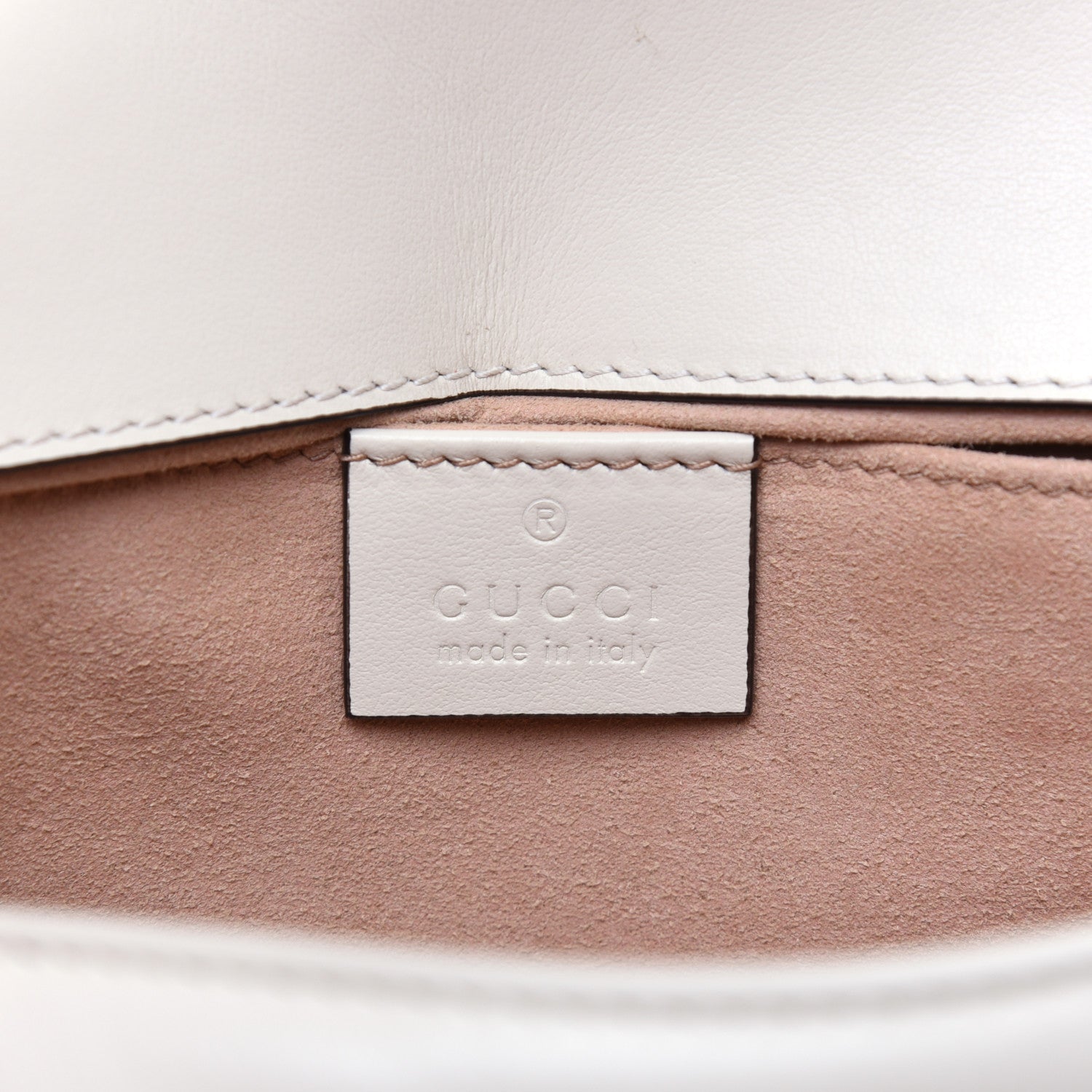Gucci Calfskin Matelasse Mini GG Marmont Shoulder Bag White 7 of 18