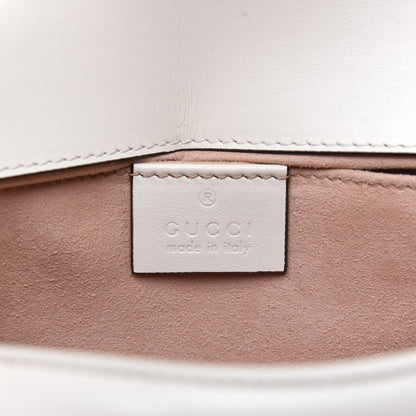 Gucci Calfskin Matelasse Mini GG Marmont Shoulder Bag White 7 of 18