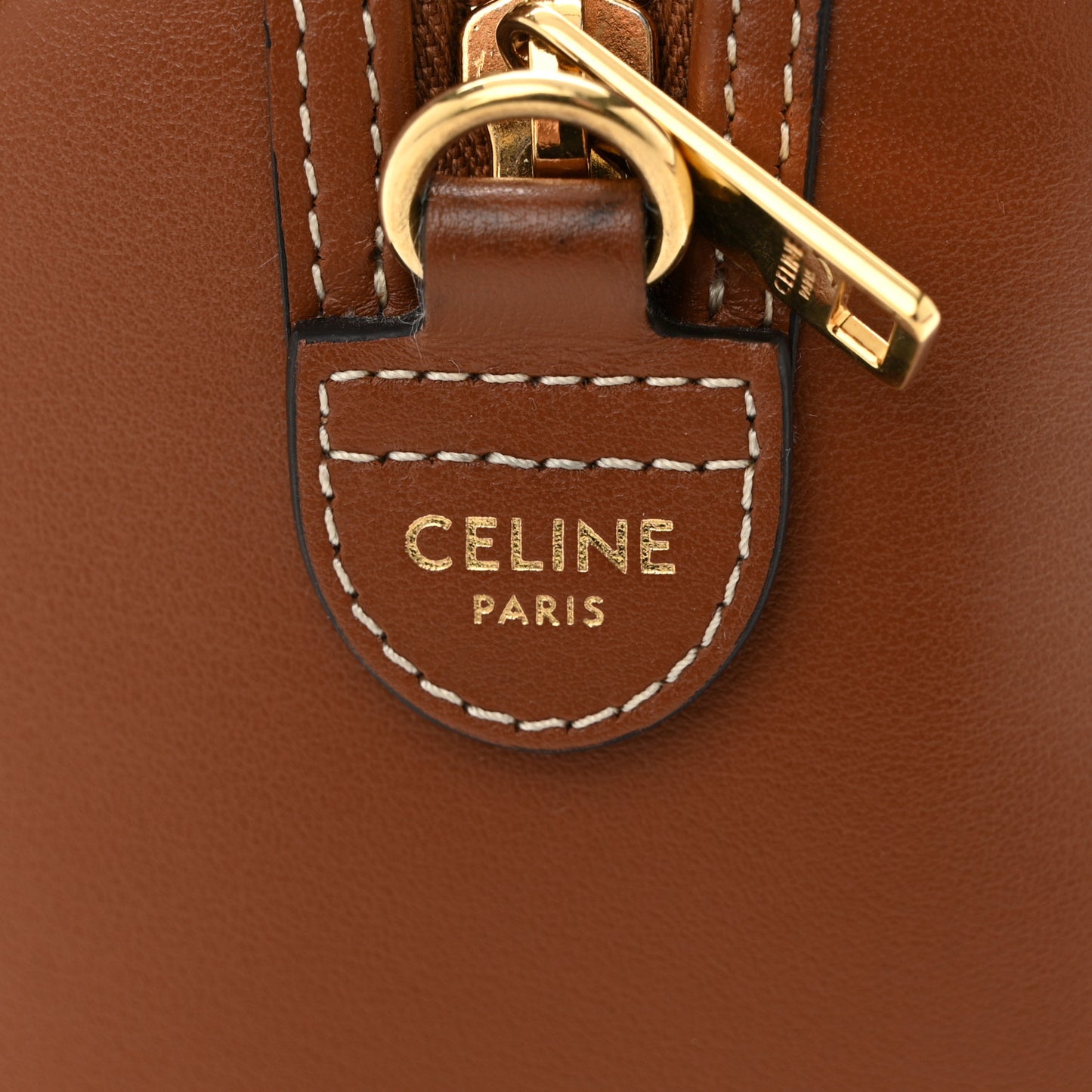 Smooth Calfskin Triomphe Small Boston Bag Tan