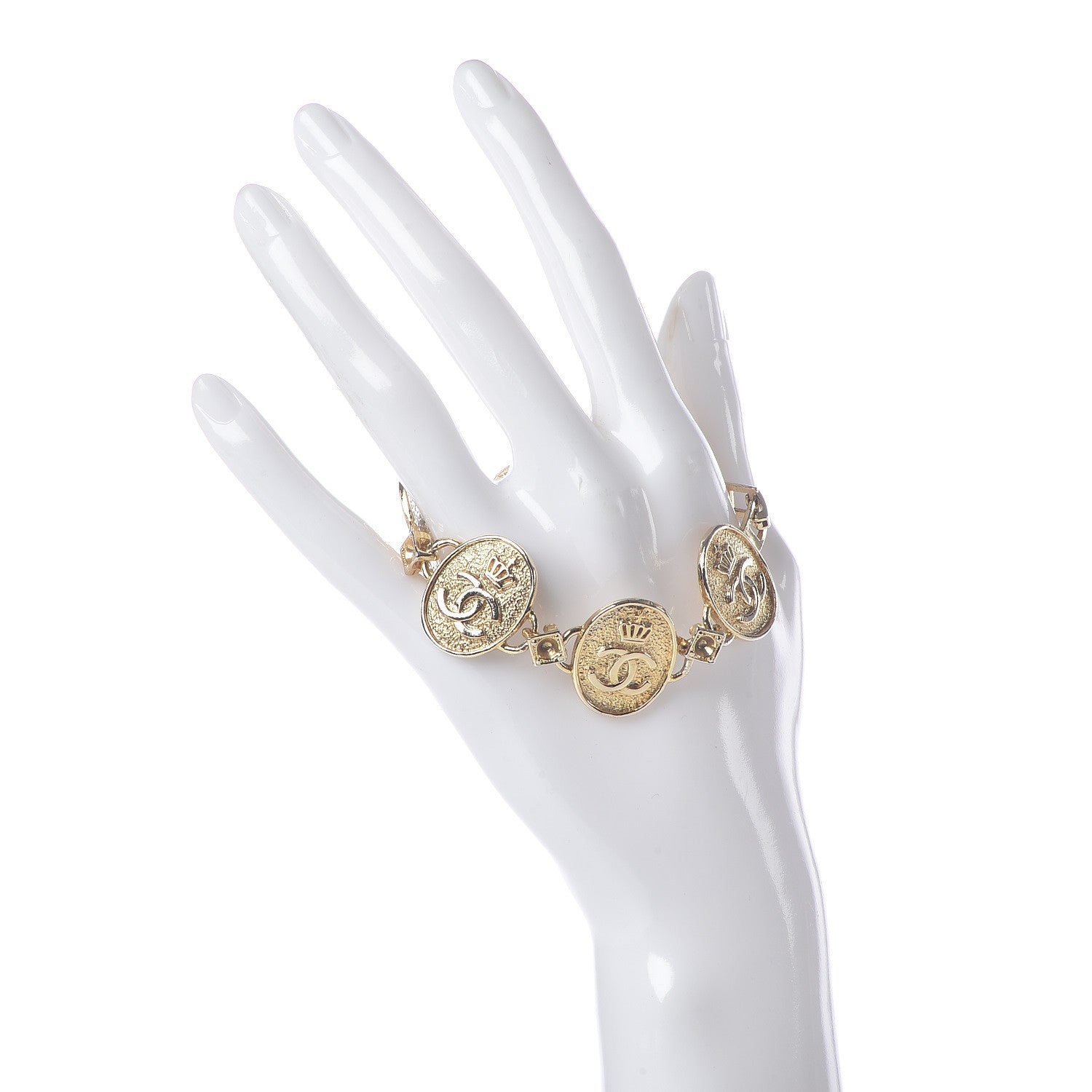 Chanel CC Medallion Bracelet Gold 2 of 5