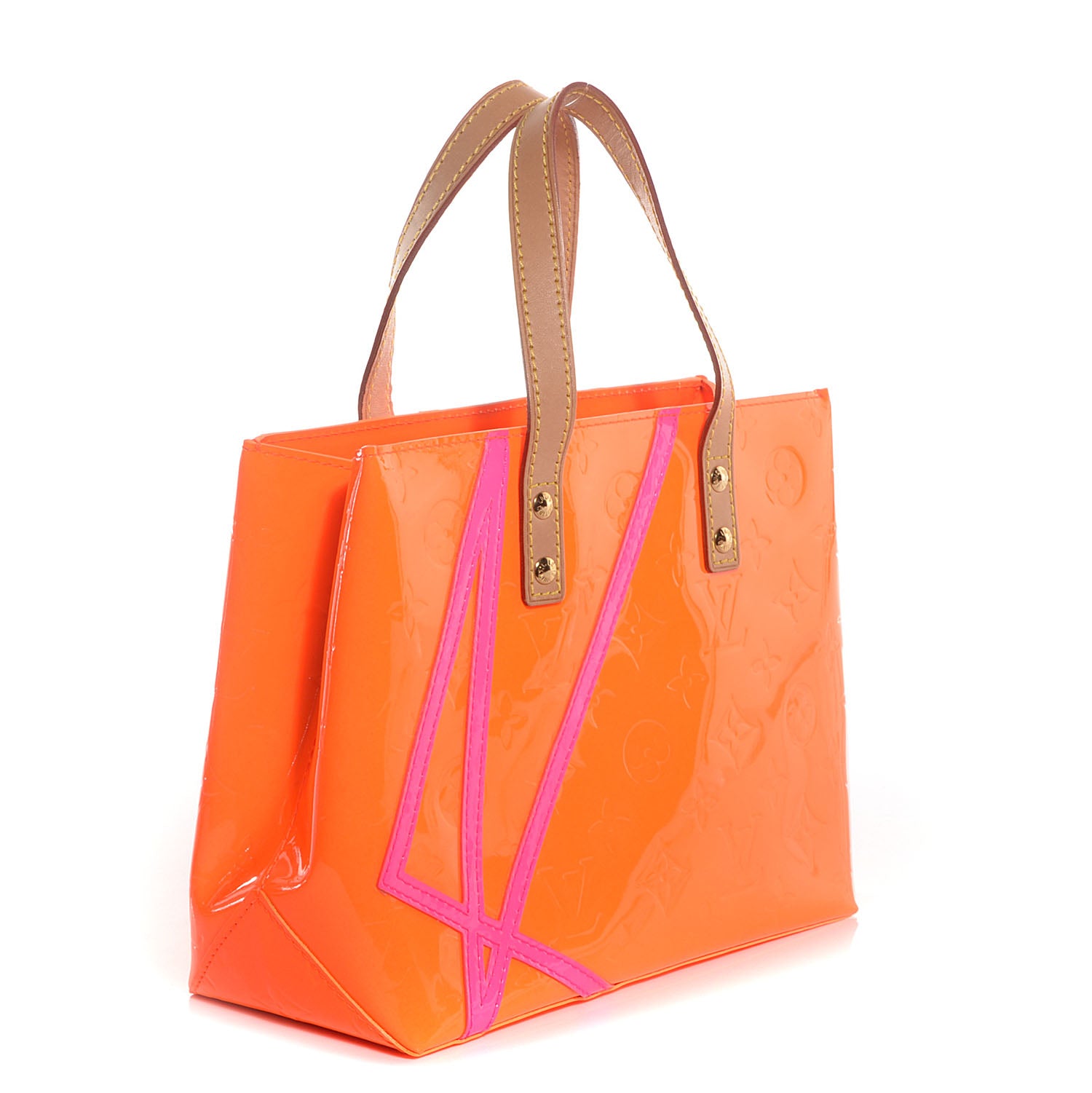 Louis Vuitton Vernis Fluo Reade PM Orange 3 of 7