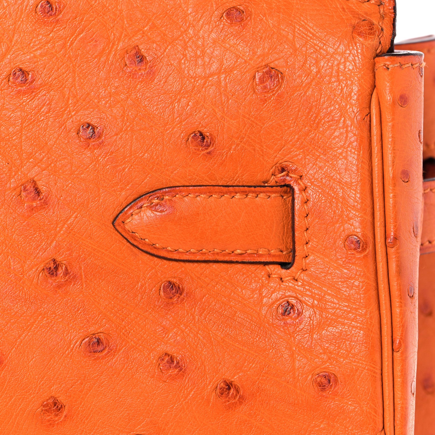 Hermes Ostrich Birkin 35 Orange 29 of 35