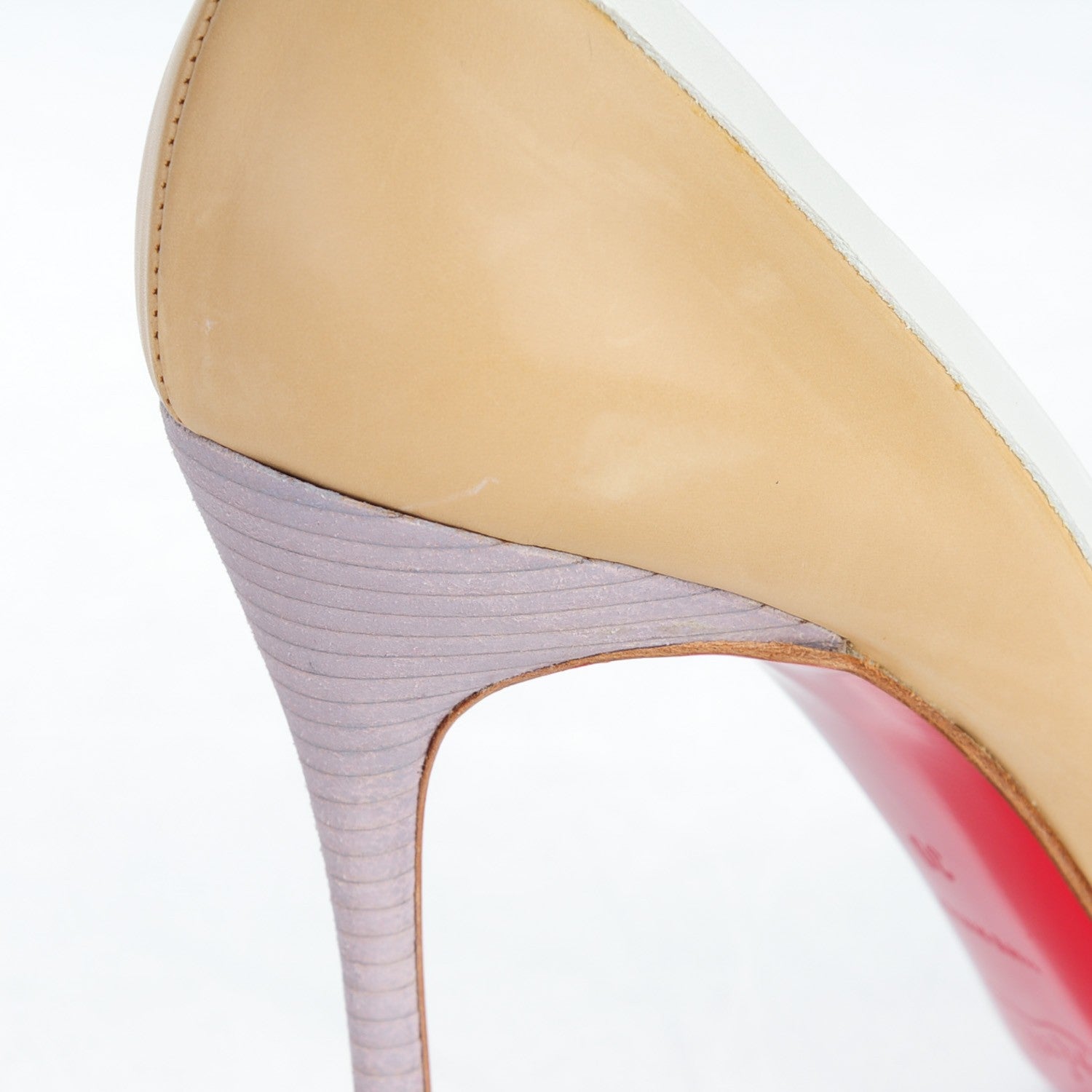 Christian Louboutin Calfskin Beauty 100 Pumps 39 Beige Lilac 9 of 9