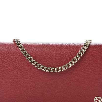 Gucci Dollar Calfskin Medium Betty Chain Wallet Red 9 of 10