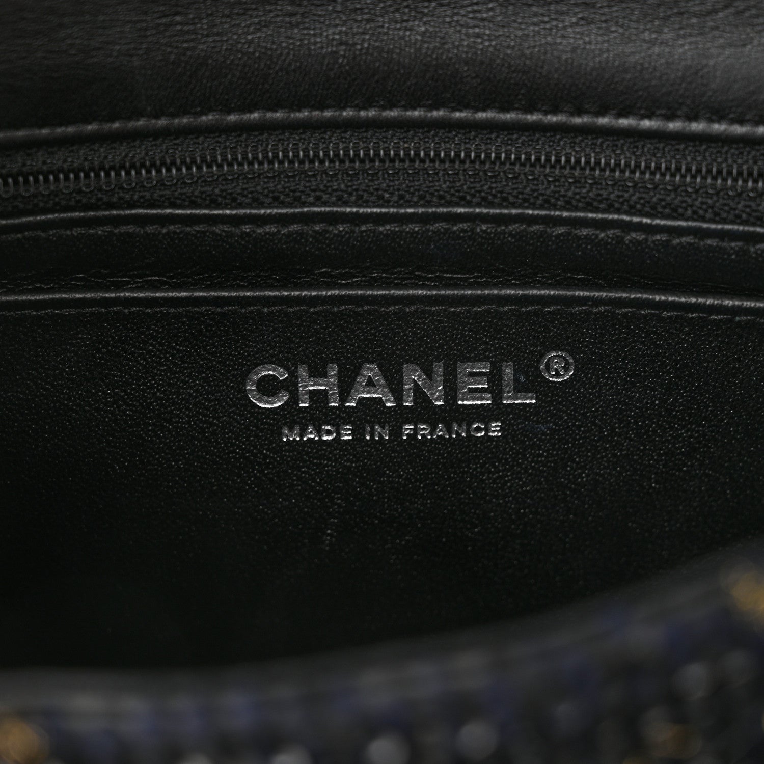 Chanel Sequin Mini Rectangular Single Flap Black Silver 6 of 11