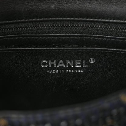 Chanel Sequin Mini Rectangular Single Flap Black Silver 6 of 11