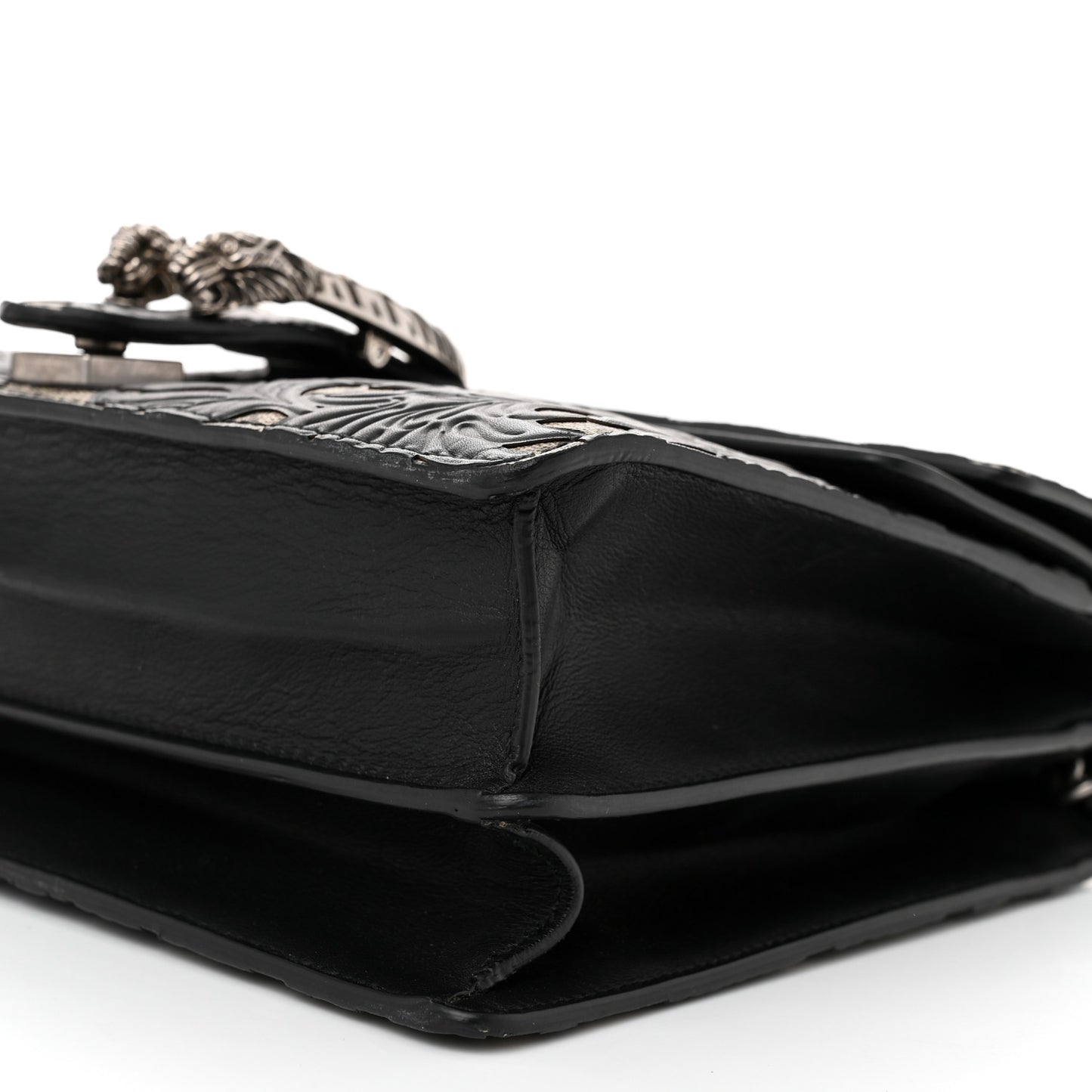 GG Supreme Monogram Arabesque Medium Dionysus Shoulder Bag Black