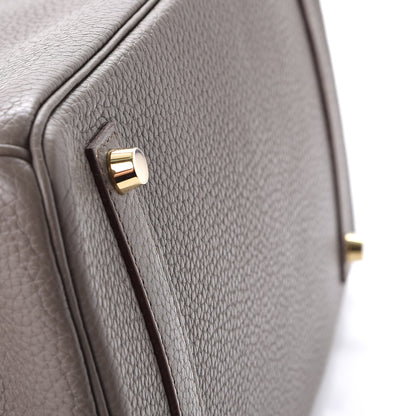 Hermes Taurillon Clemence Birkin 35 Etain 6 of 37