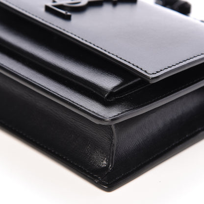 Saint Laurent Calfskin Monogram Sunset Chain Wallet Black 8 of 9