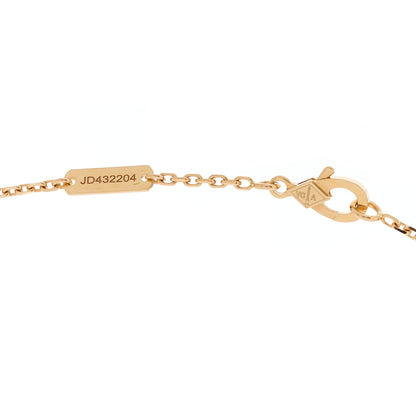 Van Cleef & Arpels 18K Rose Gold Diamond Mother of Pearl Two Butterfly Pendant Necklace 5 of 6
