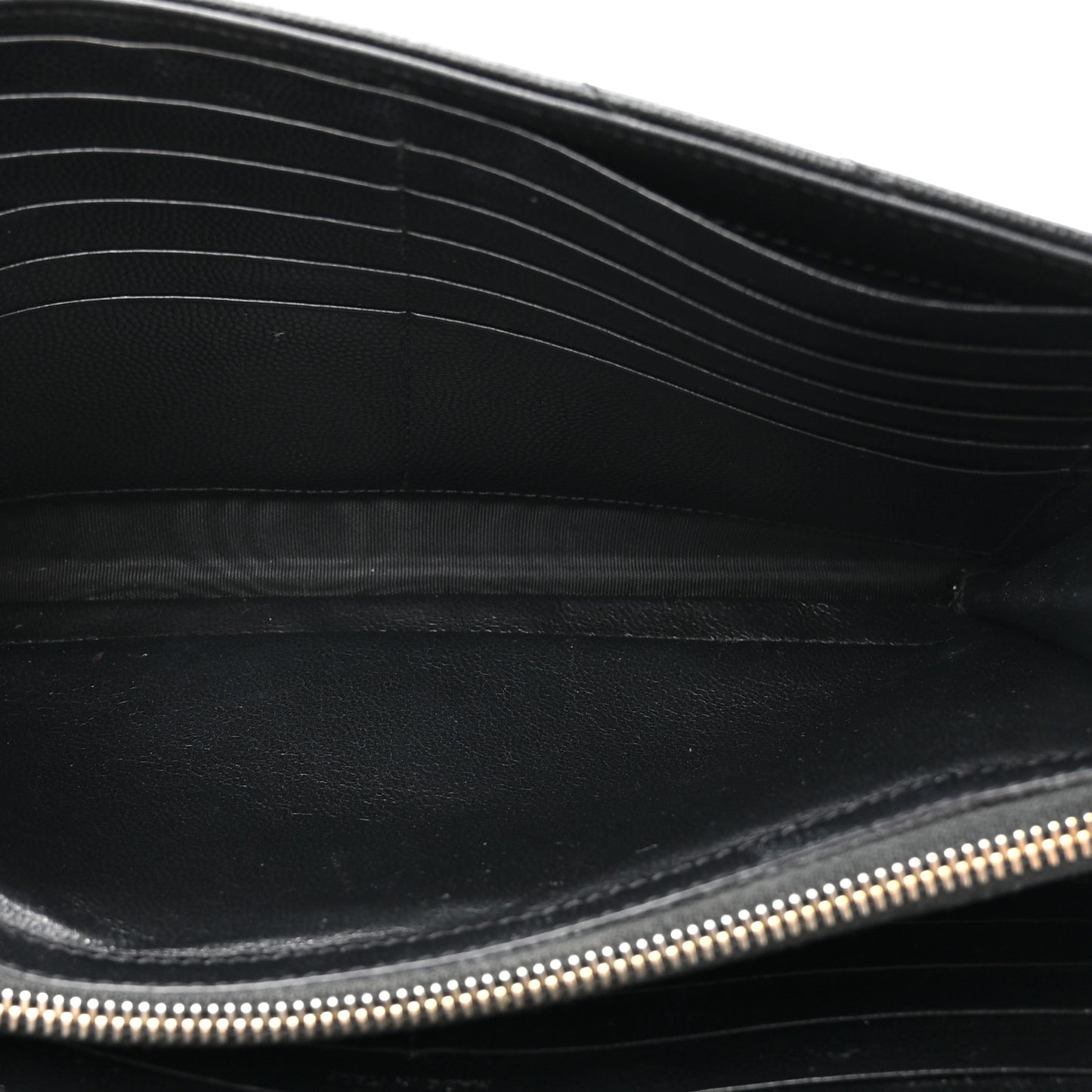 Grain De Poudre Matelasse Chevron Monogram Chain Wallet Black
