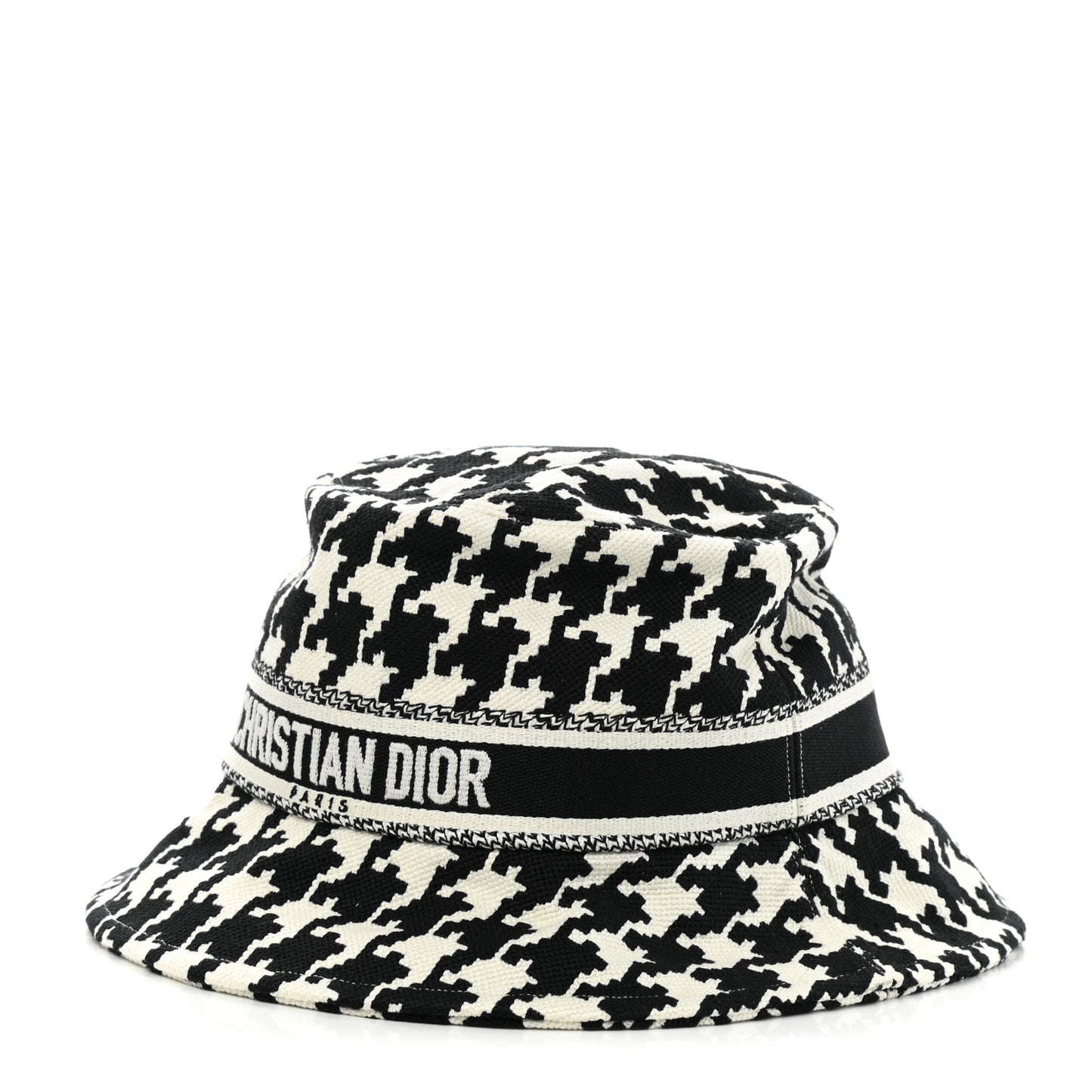 Pied De Poule Bucket Hat 58 Black White