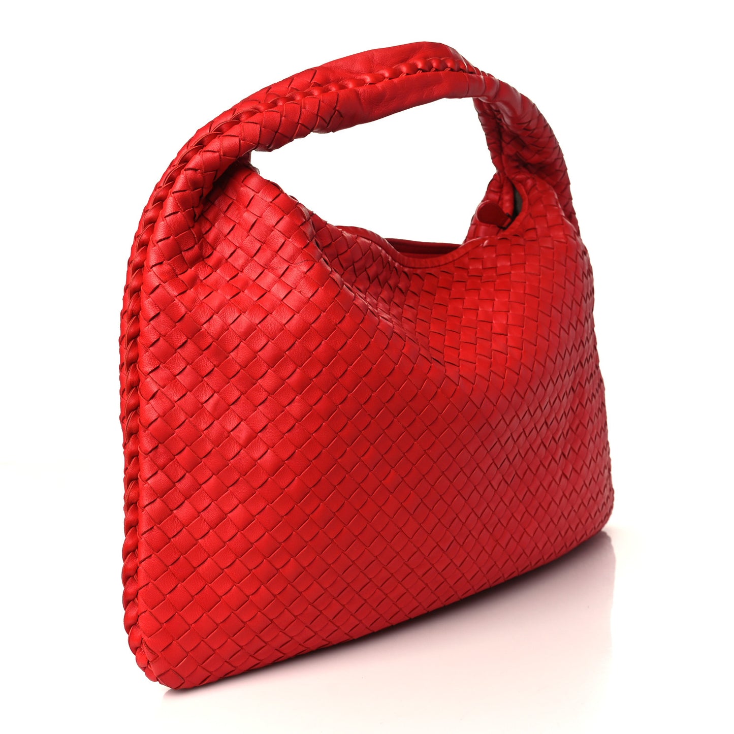 Nappa Intrecciato Large Veneta Hobo Corniola