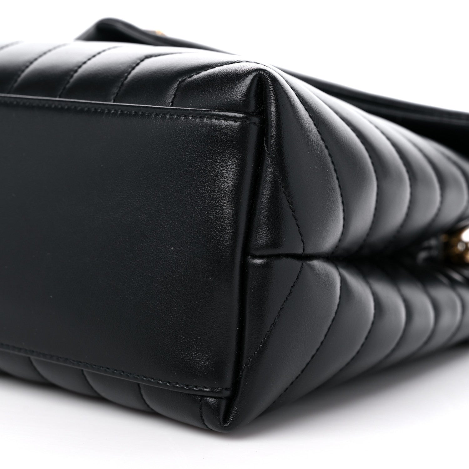Saint Laurent Calfskin Y Quilted Monogram Medium Loulou Chain Satchel Black 10 of 13