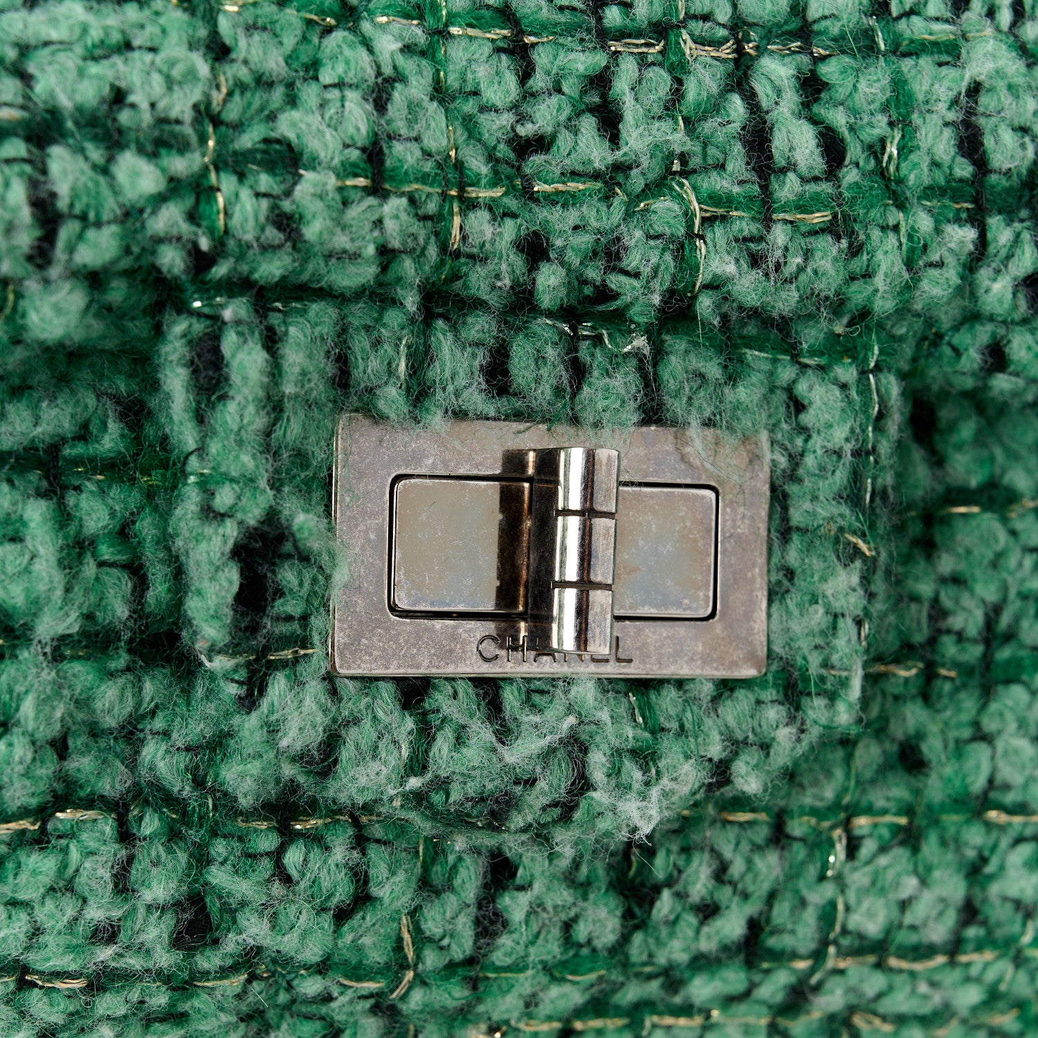 Chanel Tweed Easy 2.55 Reissue Flap Green 8 of 12