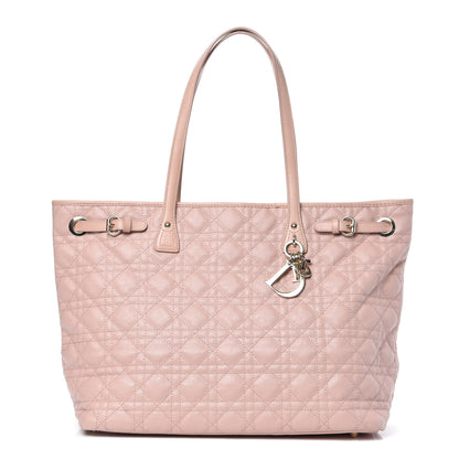 Christian Dior Coated Canvas Cannage Medium Panarea Tote Rosato 1 of 10