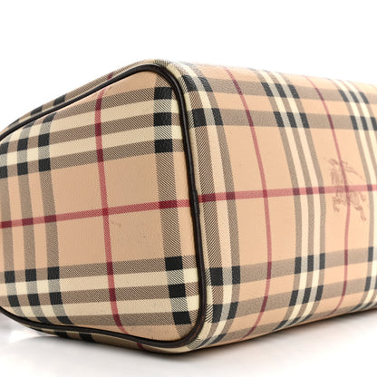 Burberry Haymarket Check Small Chester Bowling Bag Chocolate 9 of 12