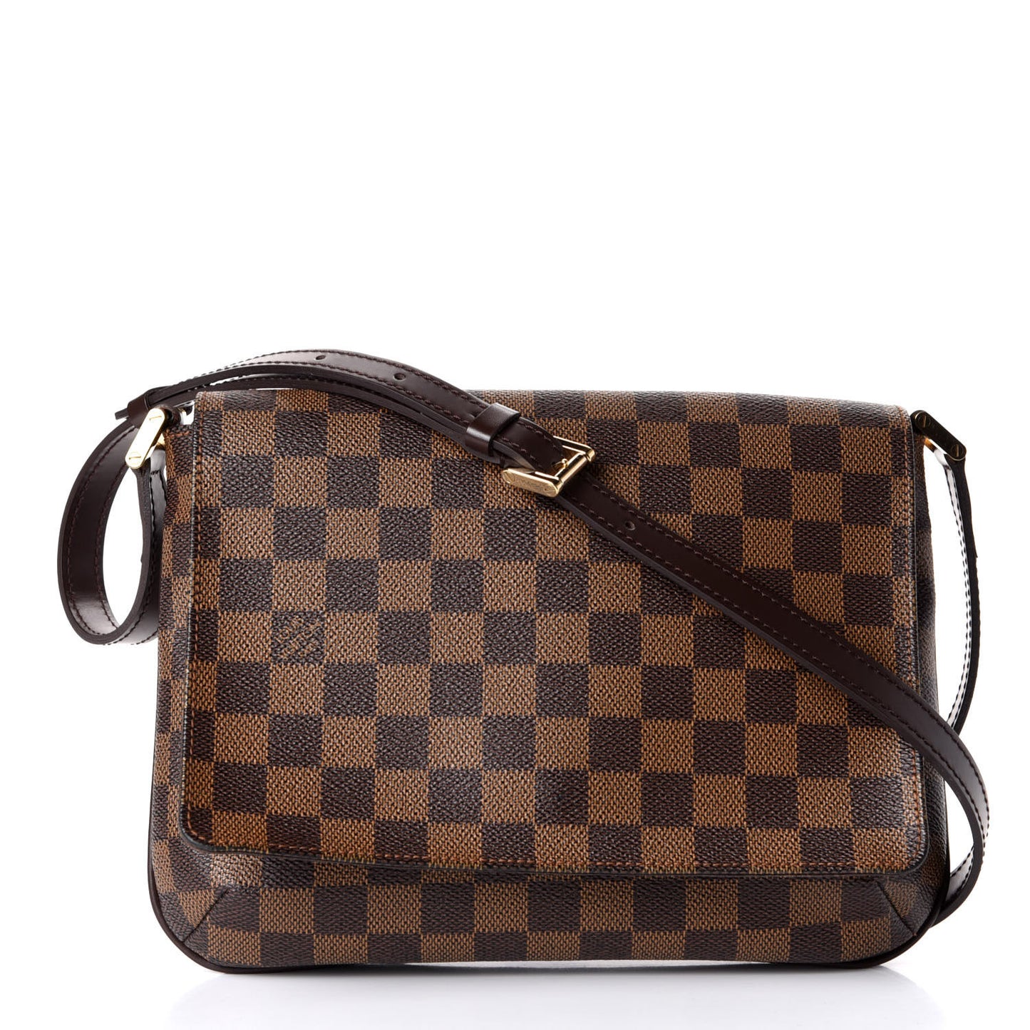 Damier Ebene Musette Tango Long Strap