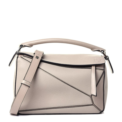 Loewe Calfskin Small Puzzle Bag Light Oat 1 of 9