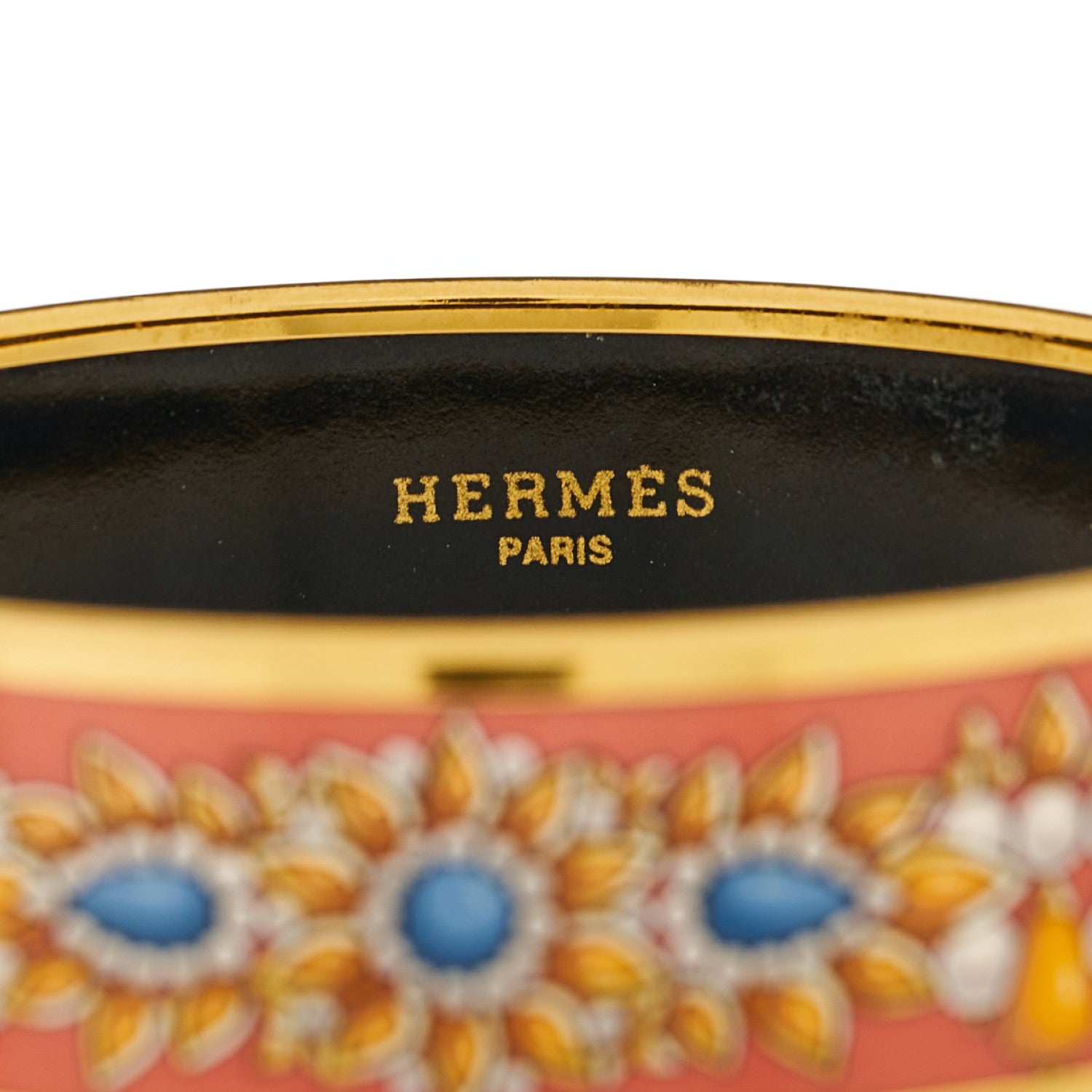 Hermes Enamel Printed Wide Parures Des Maharajas Bracelet 65 3 of 4