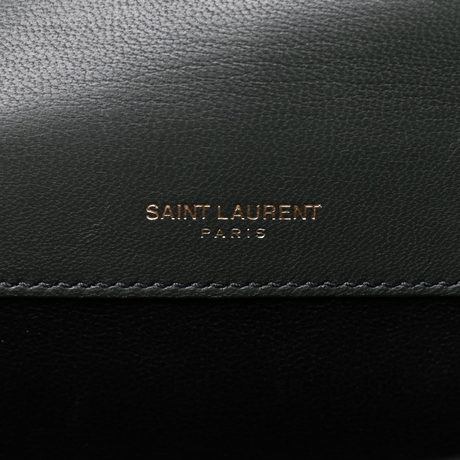 Saint Laurent Lambskin Matelasse Monogram Medium Vicky Chain Bag Algae 9 of 10