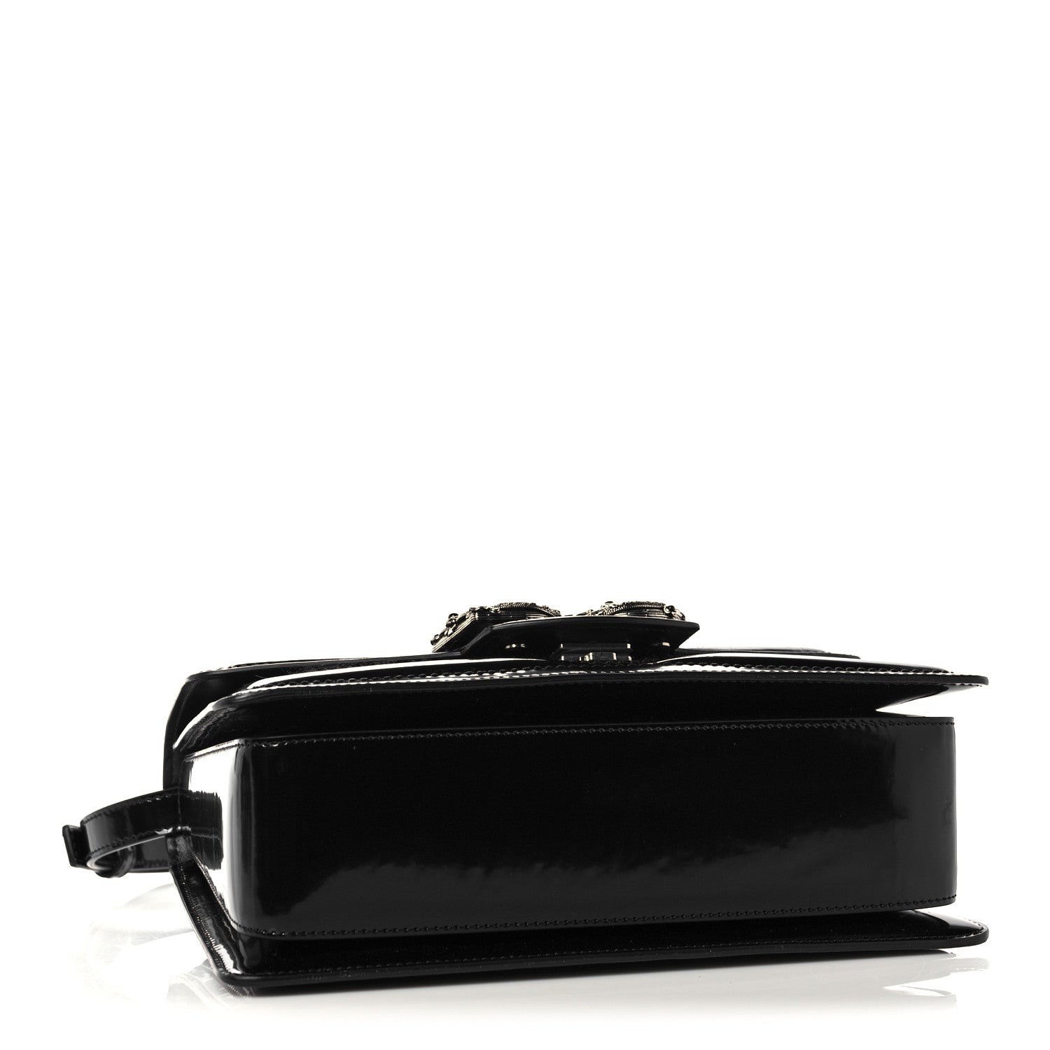 Dolce & Gabbana Polished Calfskin Tweed DG Amore Envelope Bag Black 4 of 16