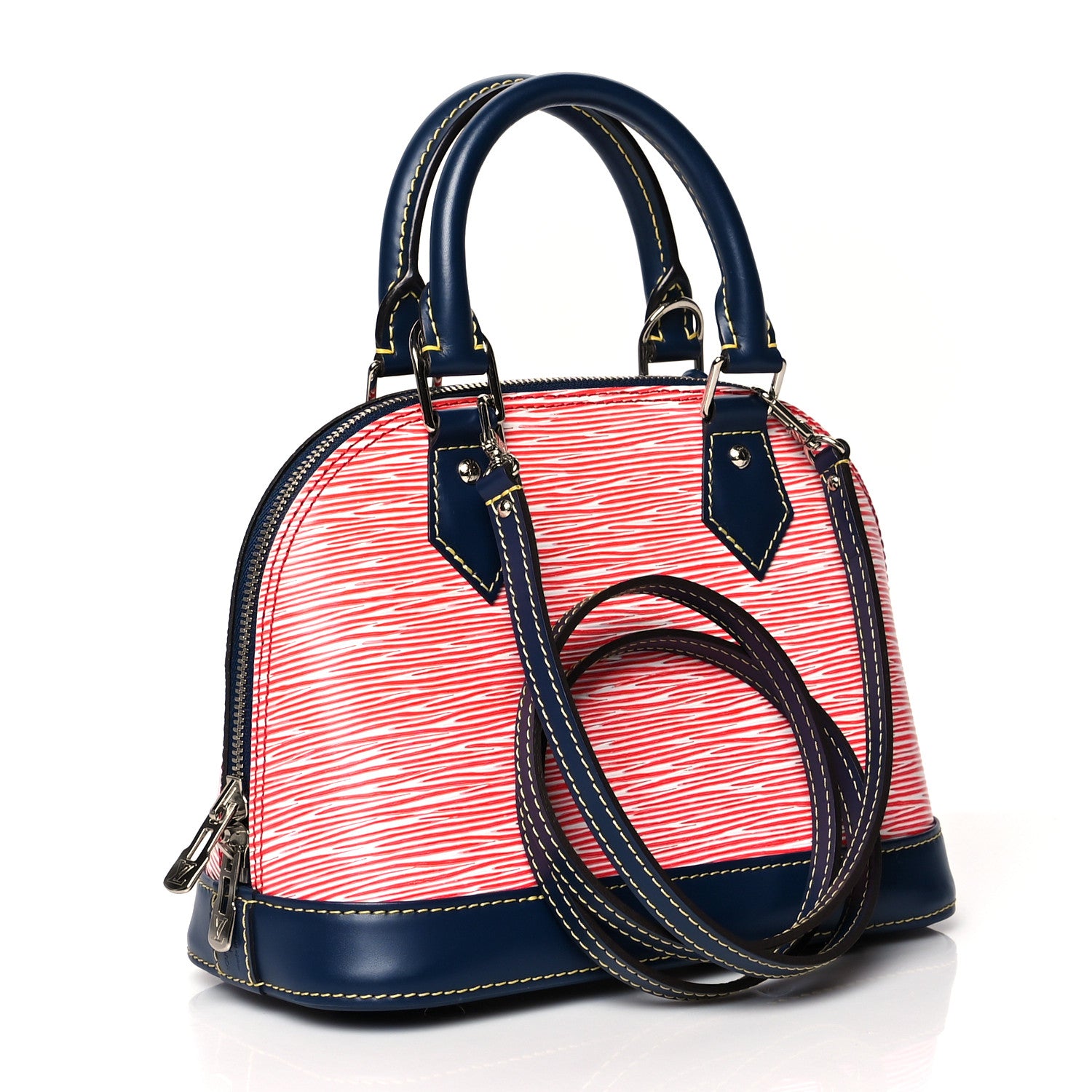 Louis Vuitton Epi Alma BB Denim Red 2 of 7