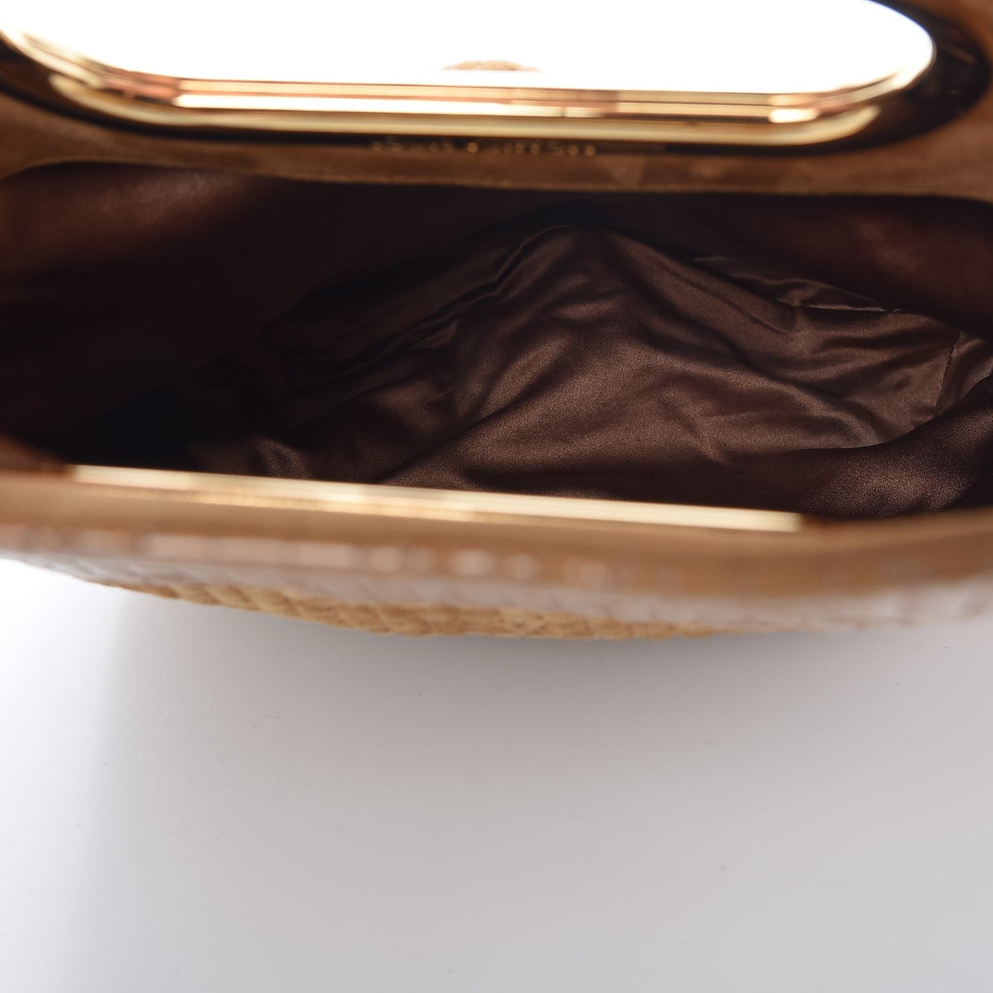 Suede Monogram Motard Afterdark Clutch Powder