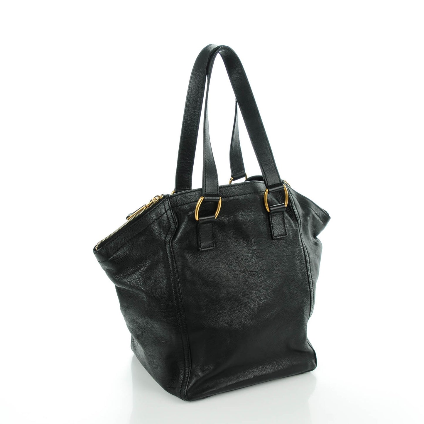 Calfskin Small Downtown Tote Black