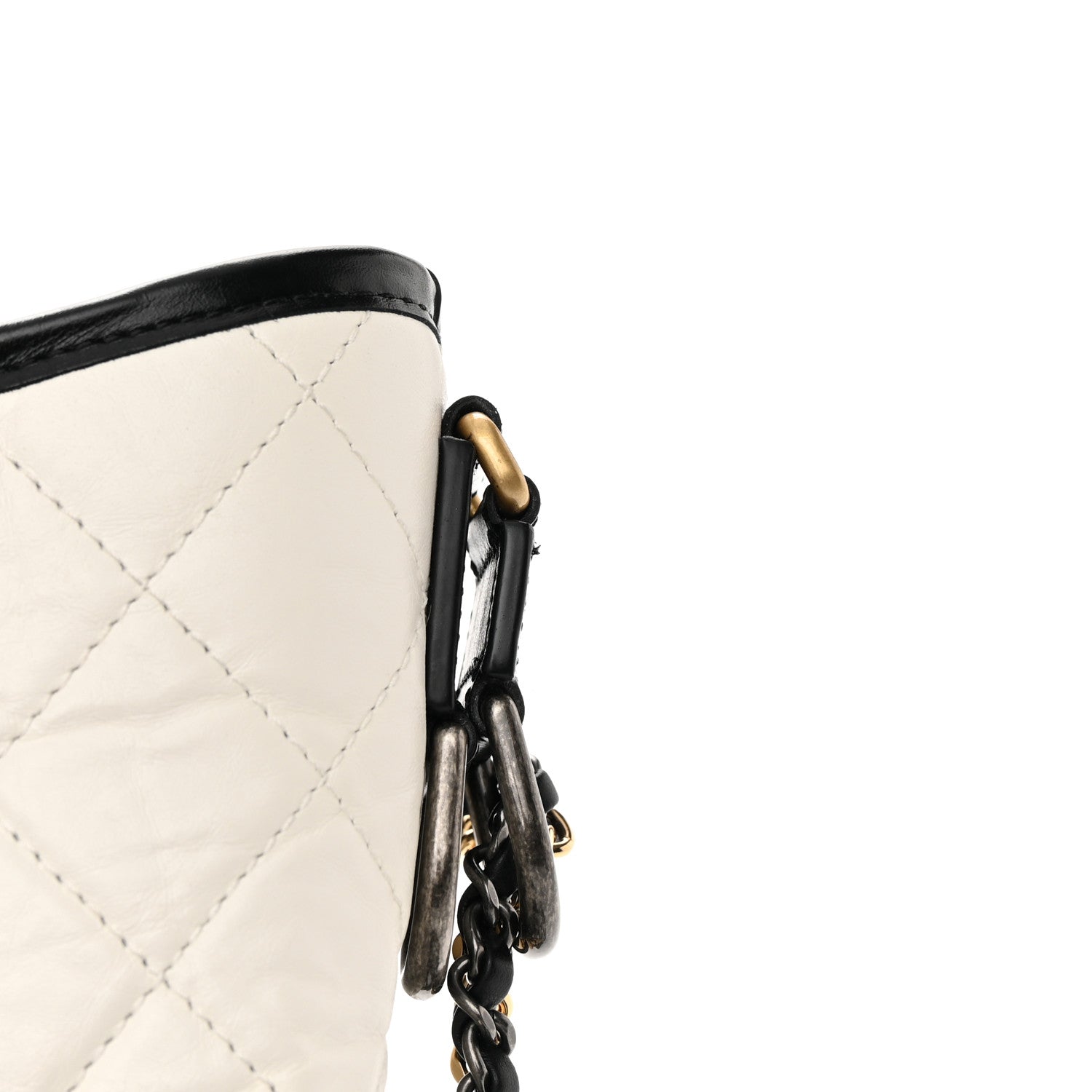 Chanel Aged Calfskin Quilted New Medium Gabrielle Hobo White 13 of 13