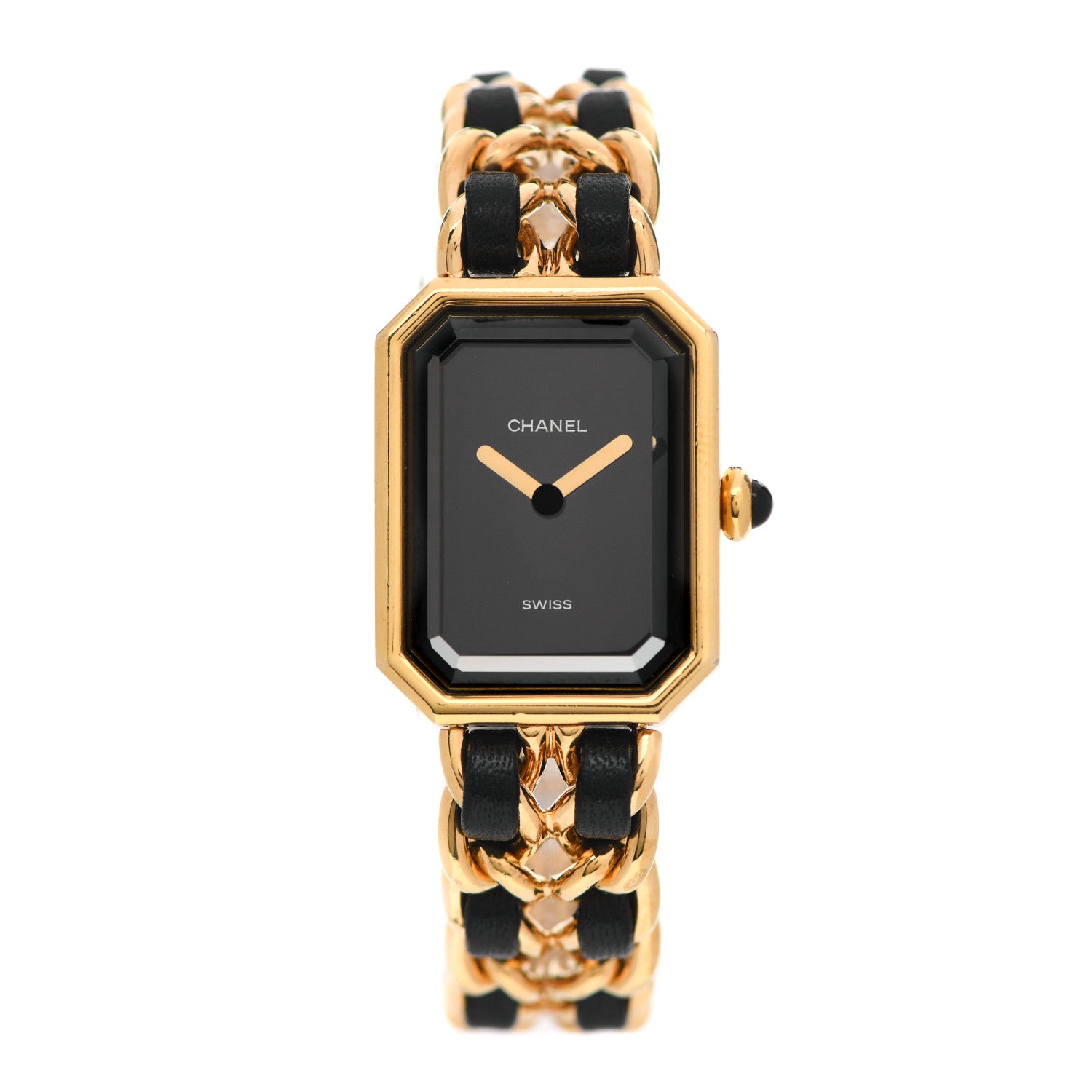 Chanel Stainless Steel Lambskin 20mm Chain Premiere Quartz Watch Gold XL 1 of 4