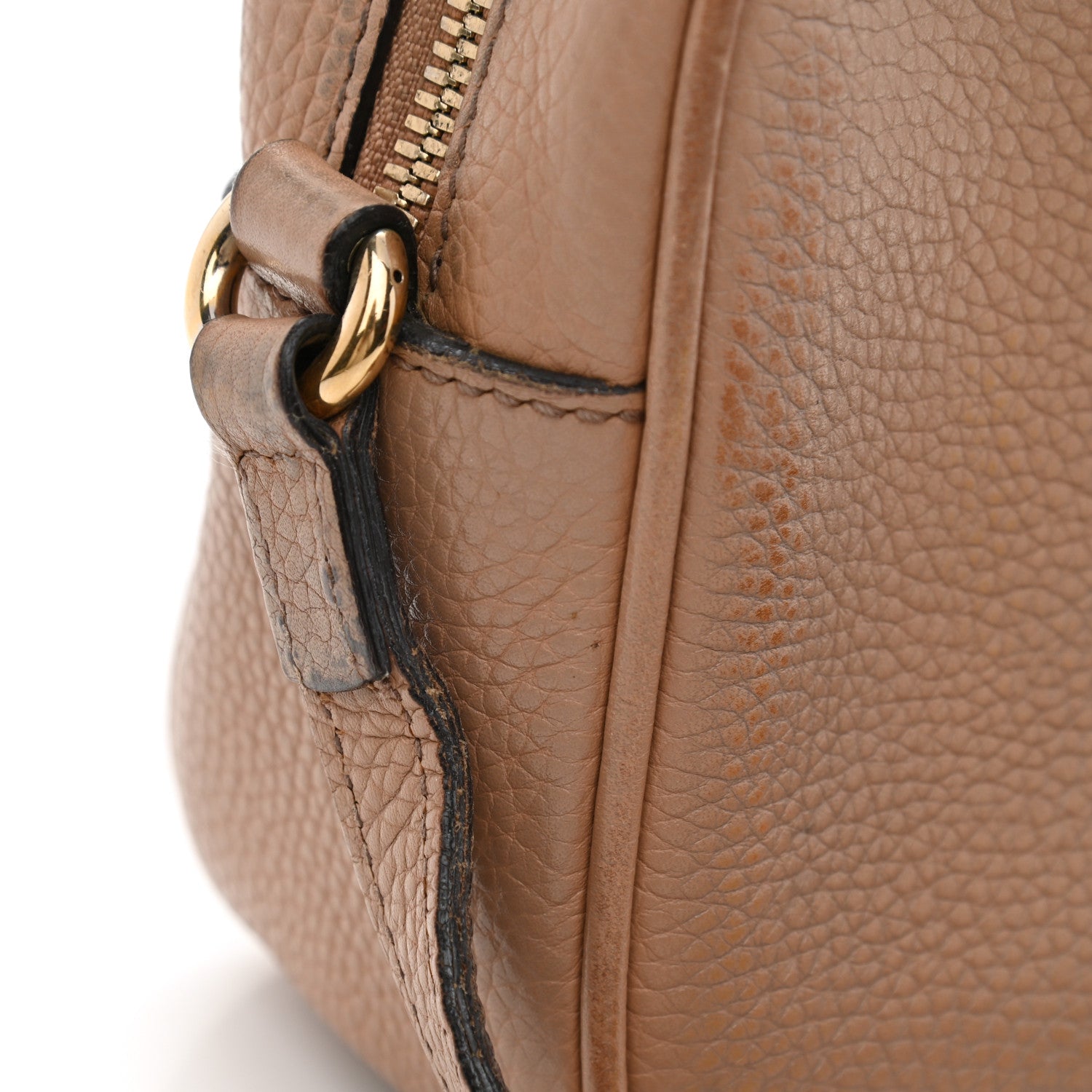 Gucci Pebbled Calfskin Small Soho Disco Bag Camelia 10 of 12