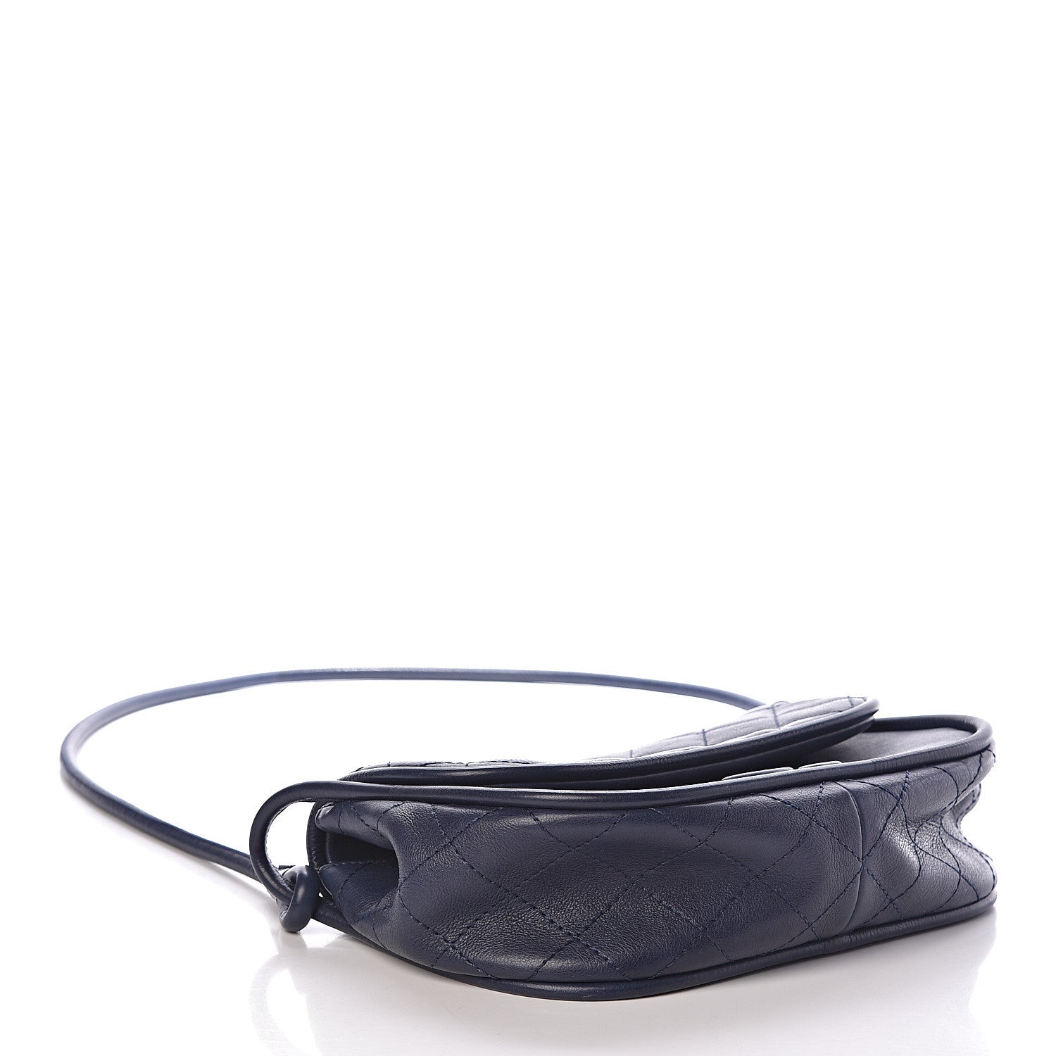 Chanel Calfskin Stitched Flap Bag Navy 4 of 9