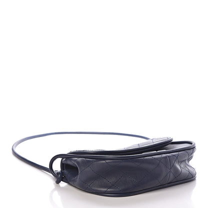 Chanel Calfskin Stitched Flap Bag Navy 4 of 9