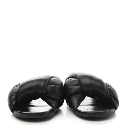 Balenciaga Lambskin Drapy Slide Sandals 37 Black 2 of 11