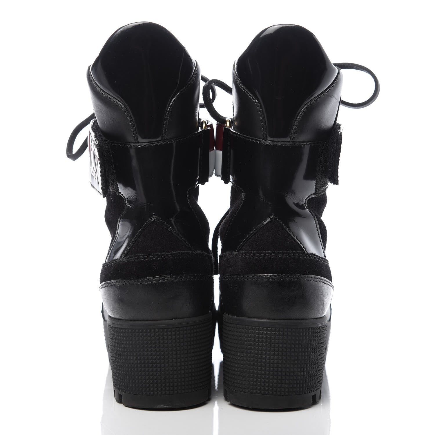 Louis Vuitton Suede Calfskin Laureate Platform Desert Boots 36 Black 6 of 10