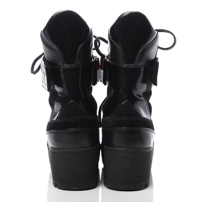 Louis Vuitton Suede Calfskin Laureate Platform Desert Boots 36 Black 6 of 10