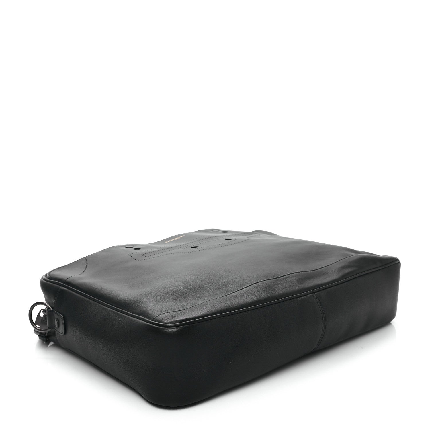 Balenciaga Veau Soyeux Perforated Blackout City Briefcase Black 4 of 12