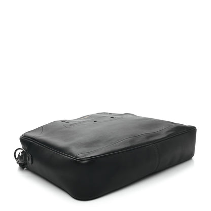 Balenciaga Veau Soyeux Perforated Blackout City Briefcase Black 4 of 12