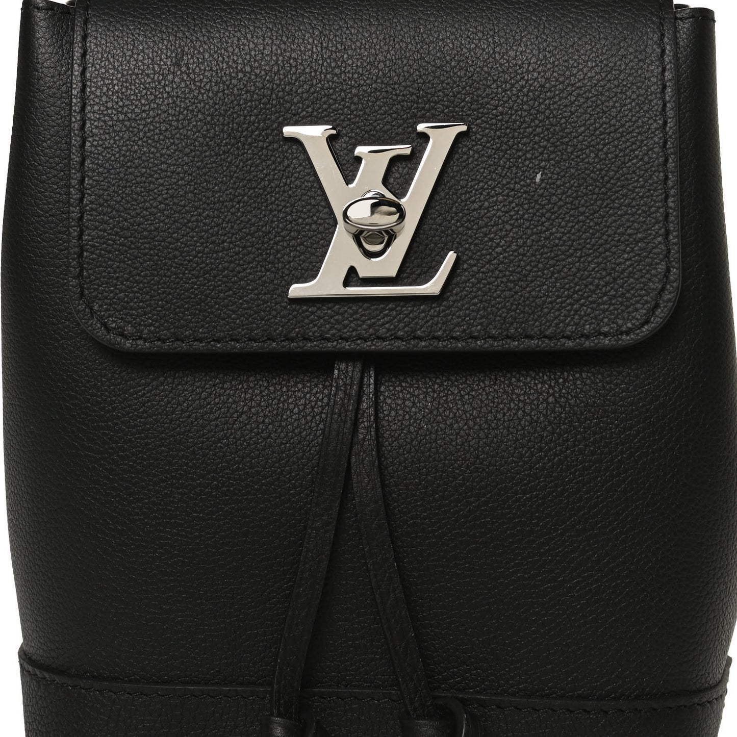 Calfskin Lockme Mini Backpack Black