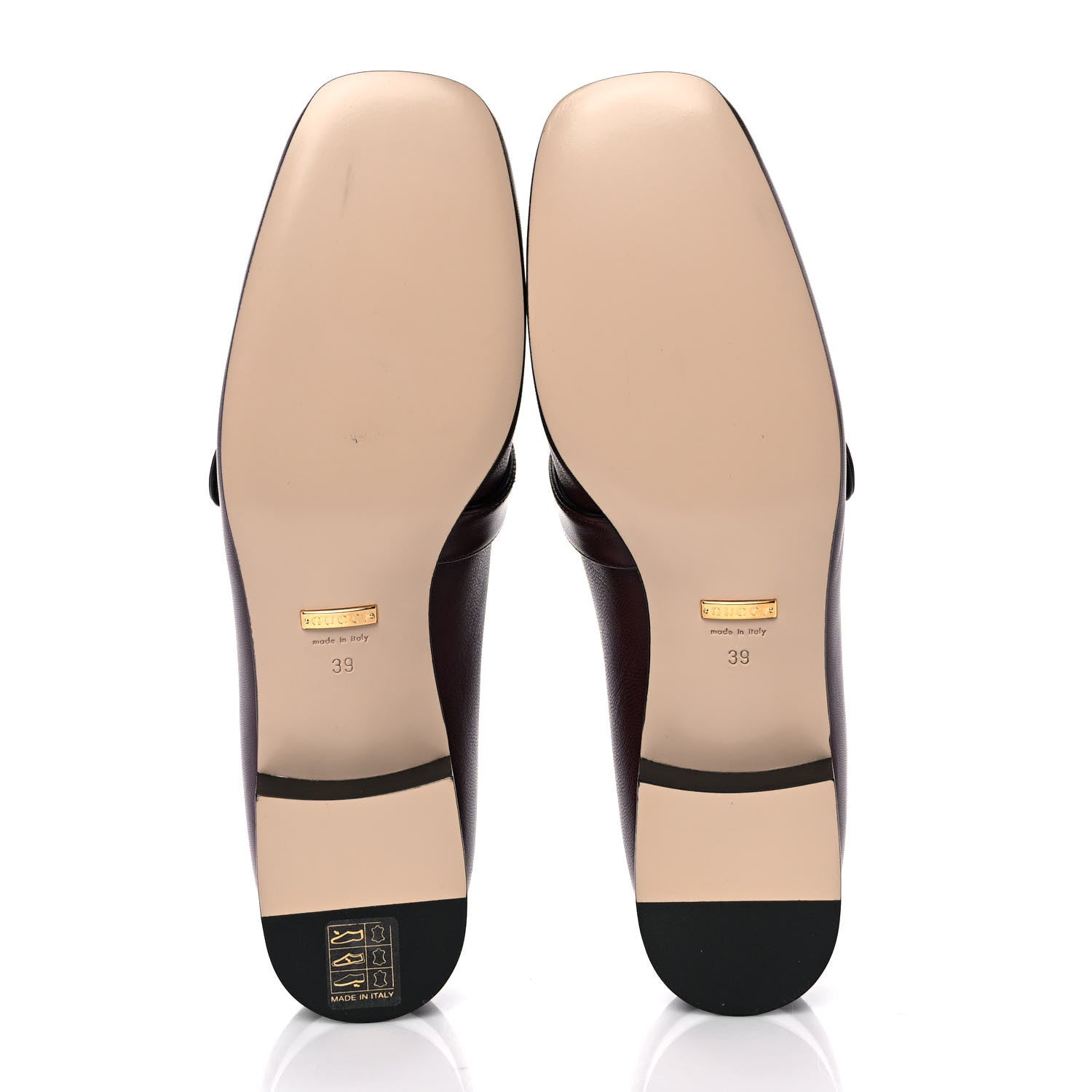 Gucci Malaga Kid Womens GG Marmont Loafers 39 Vintage Bordeaux 5 of 9