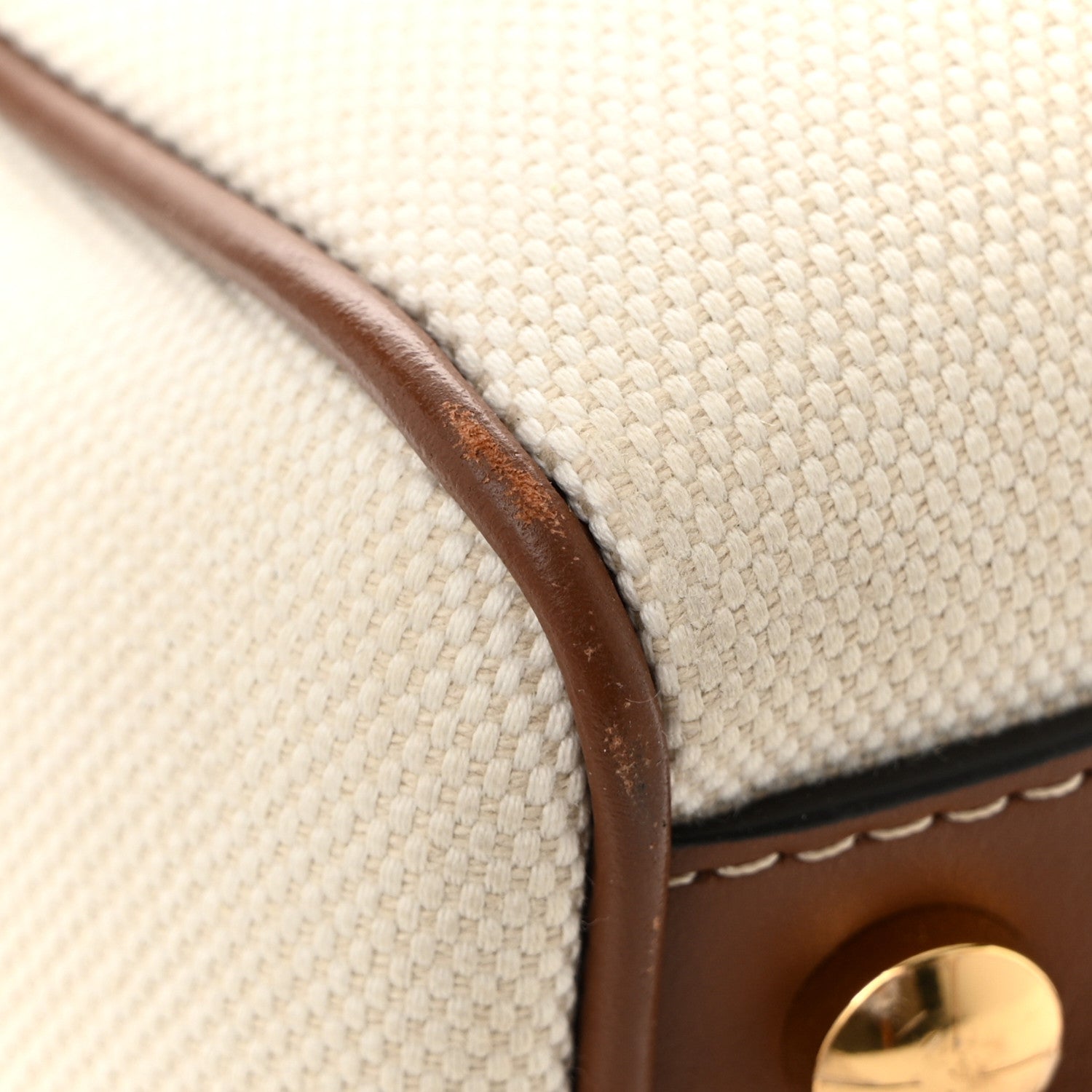 Burberry Cotton Canvas Small Logo Cube Bag Natural Tan 10 of 12