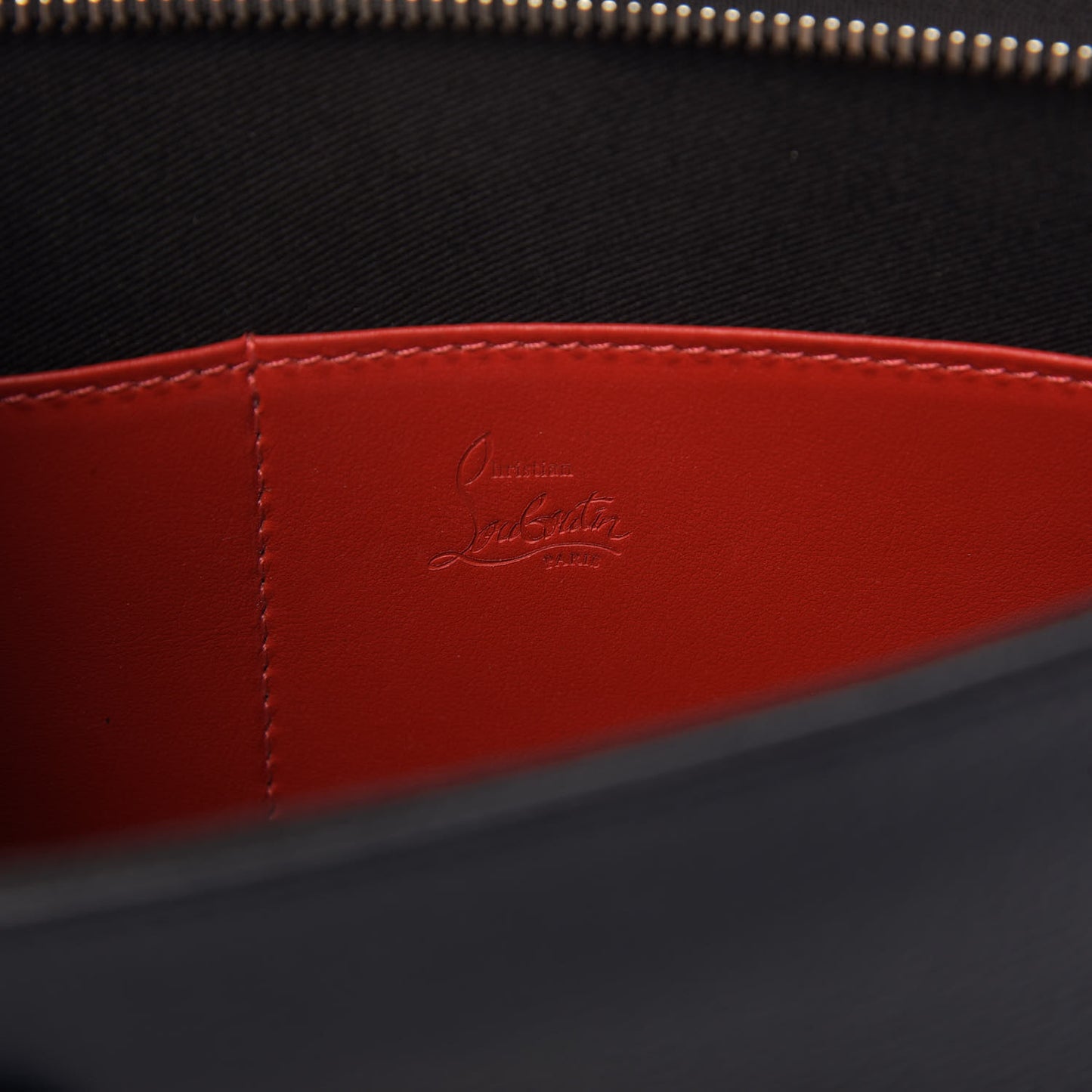 Calfskin Ecusson Clutch Bag Navy