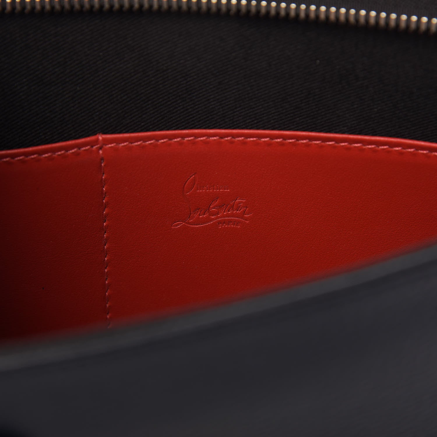 Christian Louboutin Calfskin Ecusson Clutch Bag Navy 8 of 8