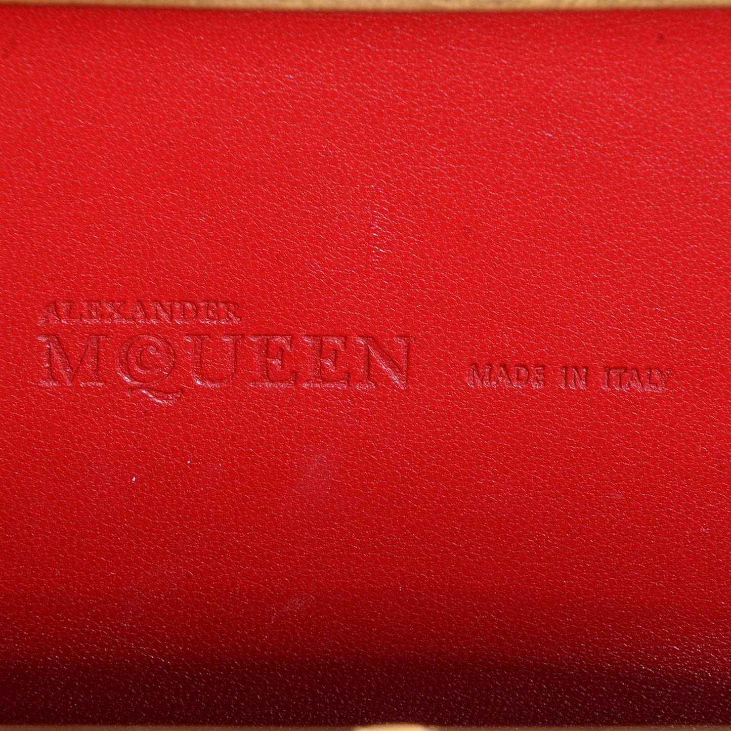 Leather Honeycomb Skull Box Clutch Red