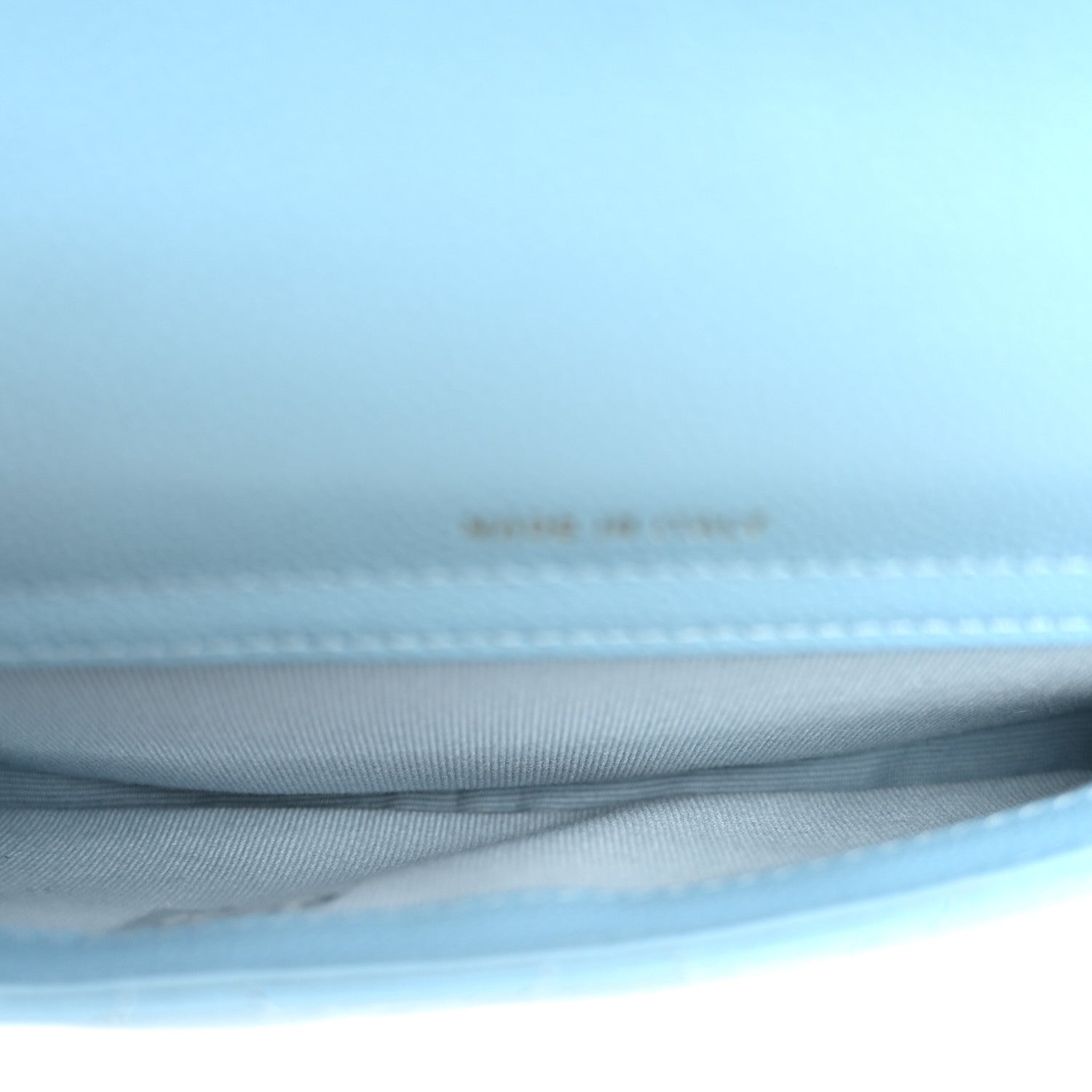 Chanel Caviar Quilted Flap Phone Holder With Chain Light Blue 7 of 14