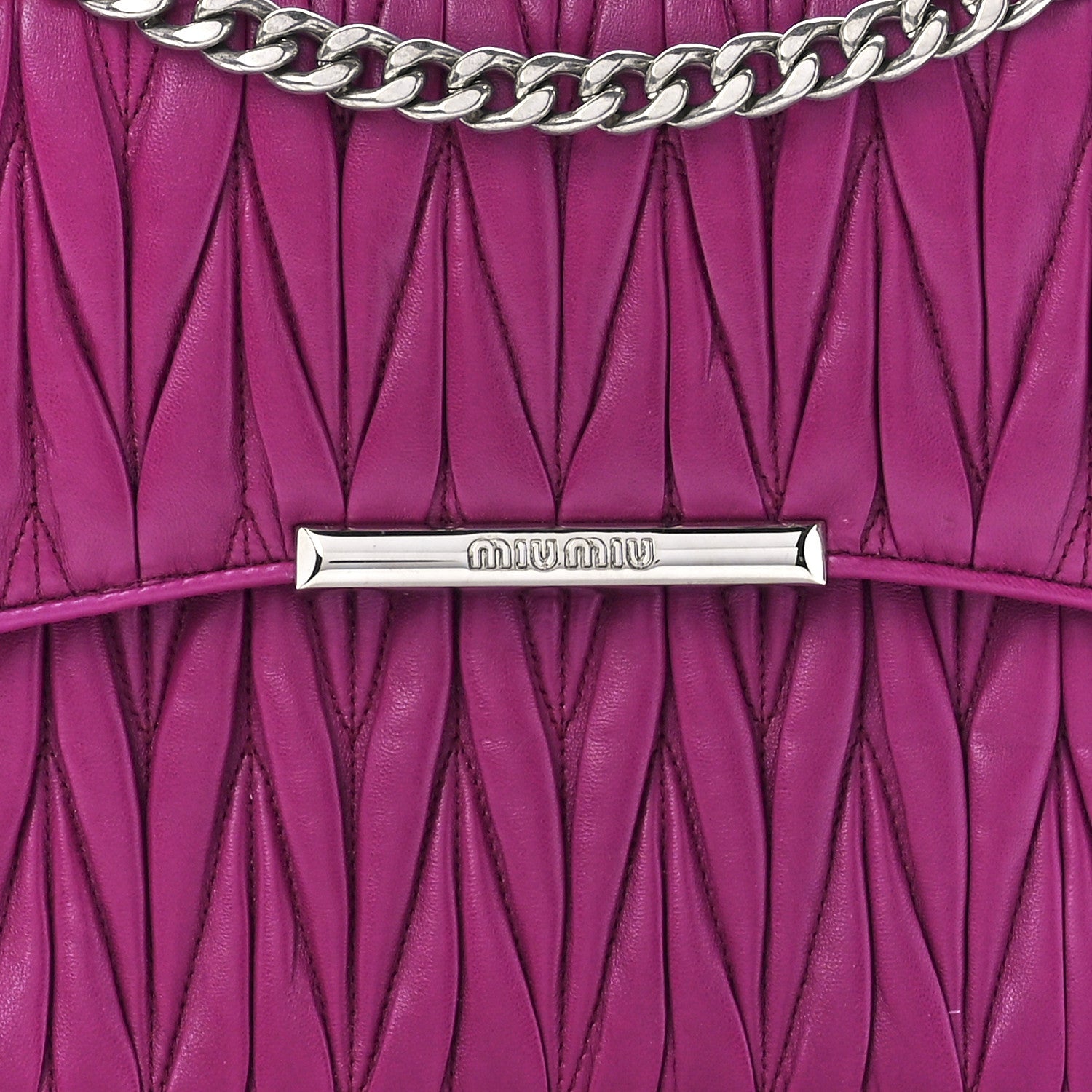 Miu Miu Nappa Matelasse Chain Flap Shoulder Bag Dalia 9 of 12